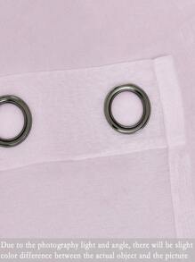 1pc Versatile White Sheer Curtain, Lightweight, Delicate Texture, Breathable, Semi-Transparent, Fresh Style For Balcony & Bedroom - Mauve Purple - View 3