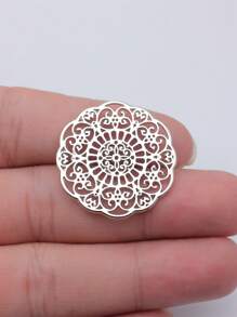 5pcs/Bag 32x32mm Hollow Flower Pattern Charms Pendant For DIY Jewelry Making DIY Earring, Necklace, Bracelet, Keychain Making Valentines - Flower Pieces - View 16