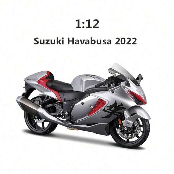 Burago 1:12 Suzuki Hayabusa 2022 Diecast Motorcycle Model Toy Simulation Vehicles Collectible Hobbies Toy Motorcycle Hardcover Edition For Men Christmas Birthday Gift