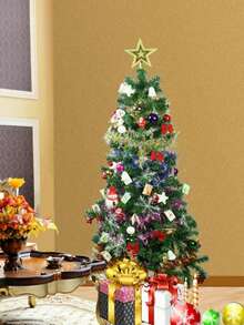 12pcs Christmas Shiny Mini Box Ornaments - Assorted Color Metallic Foil Packaged Decorative Boxes For Christmas Tree Hanging Decor - متعدد الألوان - مشاهدة 7