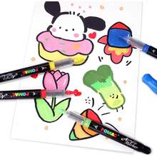 Summer Must-Have,2025 Best SellerAcrylic Paint Markers Pens 12 Assorted Colors, Water-Based Paint Markers Brush Tip, No-Bleed Liquid Acrylic Marker Pens Waterproof For Fabric, Canvas, Rock, Glass, Wood, DIY Crafts, Art Supplies - 48 colors - 查看 9