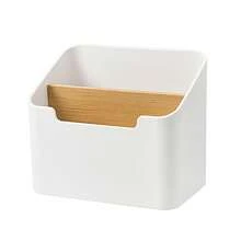 1 pièce Boîte de rangement de partition en bambou et bois, boîte de rangement multifonctionnelle et créative pour le bureau, cosmétiques, pinceaux de maquillage, papeterie, télécommande. Boîte de rangement avec compartiments multiples, partition en bambou et bois, gain d'espace, cadeau d'anniversaire, pour employé de bureau, utilisateur domestique, passionné de produits électroniques
