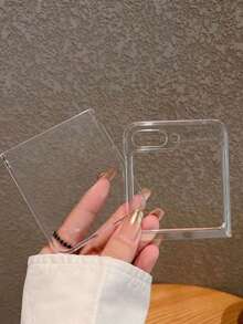 1pc Transparent Folding Phone Case, Glossy Phone Case, Folding Screen Phone Case, Suitable For Samsung Z FLIP 3/4/5/6/7/Z FOLD 3/4/5/6/MOTO RAZR 40/40 ULTRA/50/50 ULTRA/60 ULTRA - 無色 - 查看 4