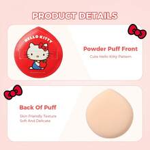 Miniso 2pcs  Extra Large Soft Makeup Sponge With Storage Box, Helps Apply Makeup Faster And More Evenly, Portable Storage Box Keeps Sponge Clean, Essential For Makeup Bag (1 Set) - Red - View 4