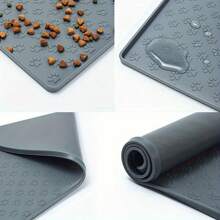 1pc Silicone Non-Slip Pet Food Mat, Easy To Clean, Waterproof, Suitable For Dogs And Cats
