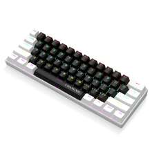 60% 紧凑型有线键盘，红轴机械键盘，61键，RGB背光，符合人体工学，小巧便携办公电脑机械键盘，适用于Windows平板电脑、笔记本电脑等。圣诞节特惠 - 查看 6