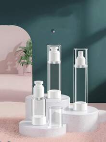 2pcs Lotion Spray Vacuum Pump Bottle Travel Mini Cosmetic Sample Set, Portable Makeup Tools - White - View 5