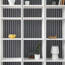 1 Rotolo di carta da parati in vinile stile 3D mattone, pietra e legno, autoadesiva e rimovibile, con allineamento dritto, resistente all'umidità, alle macchie e alla muffa, adatta per ufficio, KTV, caffè, ristorante, decorazione del soggiorno