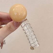 1个/2个装女士仿珍珠螺旋发圈，优雅温柔的马尾辫发饰，波西米亚风装饰，发圈，发绳头饰橡皮筋 - 彩色 - 查看 14