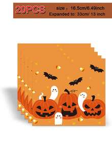 50pcs Piring Kertas, Gelas Kertas, dan Serbet Pesta Halloween, Piring Kertas Sekali Pakai Motif , Perlengkapan Makan untuk Hidangan Penutup, Dekorasi, Set Hadiah Ulang Tahun, Set Perlengkapan Makan Pesta Halloween - beraneka warna - View 11