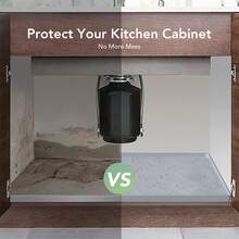 Under Sink Mat - Waterproof Kitchen Cabinet Tray - Flexible Silicone Under Sink Liner With Drain Hole - Kitchen Bathroom Cabinet Mat And Drip Protector