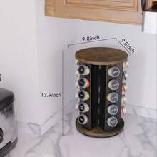JYTJK Revolving Spice Rack Set With 20 Spice Jars, Kitchen Spice Tower Organizer For Countertop Or Cabinet -- Carousel Storage Includes 386 Spice Labels -- Desktop Rotating Seasoning Organizer