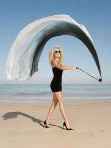 1pc Swinging Ball & Ombre Shawl, Creative Ribbons, Ideal For Sports Event Opening Ceremony, Opening Dance, Belly Dance