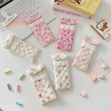 Cartoon Pattern Glasses Storage Bag Anti Pressure Sunglasses Case With Button Portable Glasses Protective Cover