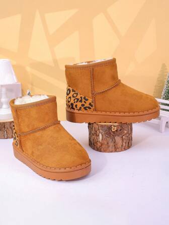 Cozy Pixies 秋冬休闲百搭时尚保暖毛绒可爱柔软婴儿雪地靴、踝靴、拖鞋