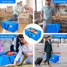 Moving Bags Heavy DutyExtra Large Moving Bags For Travel College Packing Storage Organization Seasonal Clothes Bedding Storage Moving Supplies Bins Compatible With  Frakta Cart Blue 9 Pack - Blue - View 6