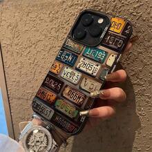 1pc Burgundy Gradient Minimalist Leopard, Lips, Pool Ball, English Text Printed Phone Case, Suitable For IPhone 16 Pro Max, 17/15/14 Plus, 13/12/11, Series - 彩色 - 查看 6