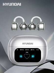 HYUNDAI HY-C02 Smart Bluetooth Earbuds, In-Ear Wireless Headphones With Touch Control Screen, Multifunctional Noise-Proof, Long Battery Life, High-Quality Audio, Comfortable Open-Ear DesignEarclip - 彩色 - 查看 12