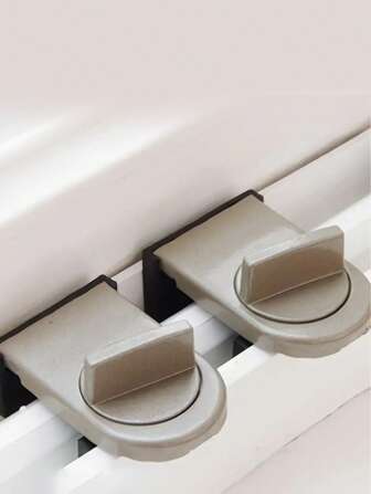 1/2 stuks zware aluminiumlegering schuifdeur- en raamvergrendeling - verbeterde antidiefstalfunctie, anti-klemontwerp, verbeterde huisbeveiliging