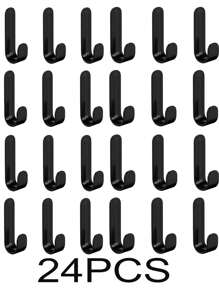 24/12/6件粘钩、衣帽钩、粘性衣架、墙钩、无需钻孔挂钩，适用于悬挂包袋、毛巾、丝瓜络、钥匙、帽子、厨房、浴室