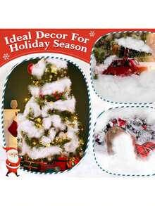 1 Confezione, 20/50/100/500g Decorazione Artificiale di Neve Natalizia, Fibra Soffice Riempita di Neve Bianca Finta per Coprire Albero di Natale, Decorazione per Casa e Festa, Riempitivo, Imbottitura per Cuscini, Piccole Imprese, Decorazione Finta di Neve Natalizia, Fibra di Cotone Soffice Artificiale per Decorazione Interna Invernale, per Presepe, Decorazione Natalizia