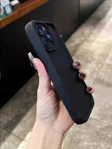 Minimalist Thick Anti-Drop Blue Phone Case, Compatible With IPhone 17 Pro Max/17 Pro/17 Air/17/16 Pro Max/16/16 Pro/16 Plus/16E/15/15 Plus/15 Pro/15 Pro Max/11/12/13/14 Pro Max/XS/XR/11 Pro/11 Pro Max/12 Pro/12 Pro Max/13 Pro/13 Pro Max/7 Plus/14 Pro/14 Pro Max/14 Plus/7 Plus/8 Plus/8/SE2/13 Mini/12 Mini, Soft - 黑色 - 查看 6