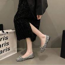 Zapatos planos de alto valor facial en primavera y verano, suelas suaves femeninas no están cansadas, pies Fairy Wind zapatos individuales, Bailarinas de mujer - Plateado - Ver 7