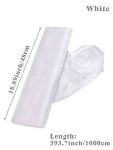 1卷白色薄纱薄纱卷布、婚礼拱门装饰纱布、婚礼过道椅蝴蝶结装饰、蛋糕摄影背景布、欧根纱甜品桌布、DIY花束礼品包装用品、家居装饰、房间装饰、室内外装饰、DIY工艺品、用于婴儿洗礼派对装饰的欧根纱卷布、性别揭秘装饰、生日装饰、婚礼周年宴会天花板帷幔、婚礼生日网眼桌旗、派对用品 - 白色 - 查看 6