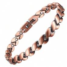 1PC 99.99% Pure Copper Magnetic Bracelet For Men Women Adjustable Cuff Bangle Simple Style Decoration Gifts Mother's Day Gift Included Sizing Tool - Bronze - View 15