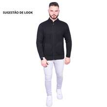 Men's Black Knit Cardigan Slim Zippered Wool Knit Jacket - màu đen - Xem 6