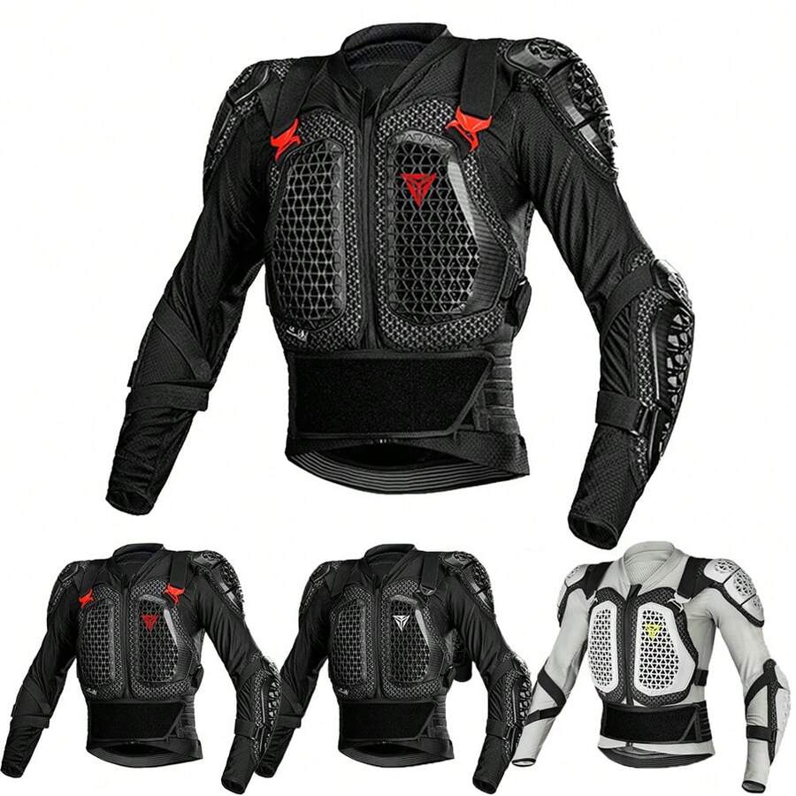 Motorcycle Armor Jacket With Back Protector, Offroad Motorcycle Armor Jacket And Pants, Offroad Racing Motorcycle Pants, Offroad Motorcycle Riding Protective Gear, Collision Chest Back Pad, Motorcycle Protective Equipment, Motorcycle Accessories, Rider Gift - PG1 - View 1