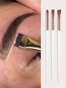 3PCS Angled Brow Brush Set For Precise Brow Shaping,Brush Set,Makeup Brush Kit,Make Up Brush Set,Make Up Set Complete,Makeup Brush Set,Complete Makeup Kit,Brush Kit,Brushes Makeup Set,Makeup Gift Set - White - View 6