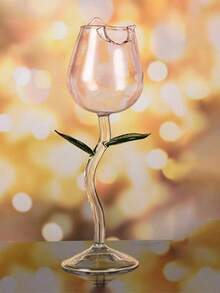 1 Peça Taça de Vinho com Haste de Flor de Rosa, Taça de Coquetel, Taça de Champanhe