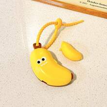 1pc Cute Banana Toothbrush Protective Cap, Portable Dust-Proof Cover, Toothbrush & Toothpaste Storage Box, Compact & Convenient