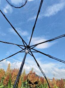 Creative Double-Sided Skull Transparent Umbrella, Minimalist Design, Popular Folding Portable Umbrella, Dark Aesthetic