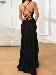 Sukienka letnia WOWDARK, romantyczny strój na Walentynki w kolorze czarnym, modna sukienka imprezowa z kwadratowym dekoltem, falbanką i wiązaniem z tyłu, elegancka na Walentynki, randki, spotkania, imprezy, podróże, wakacje, plażę