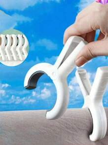 1 Packung extra große Strandtuchklammern, Tuchklammern für Strandstühle Kreuzfahrt Schwerlast, Tuchhalterklammern für Kleidung Pool Boot, Picknick-Zubehör, Strand-Zubehör, Wäscheklammern, Sonnenliegen-Clips, Blau