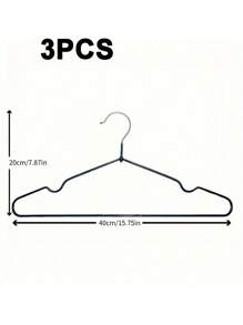 20/10 Piece Pack, Non-Slip Heavy Duty Hanger, (15.75" X 7.87"), Black Non-Slip Heavy Duty Hanger, Bedroom Supplies, Storage Supplies, Bedroom And Wardrobe Quality Storage Solution - No Strenuous Hanging, Space Saving Design, Perfect For Life
