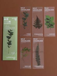 5pcs Nature Plants Bookmarks for Books Transparent Thin PET Page Marker Unique Reading Gift