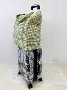 Large Capacity Lightweight Waterproof Travel Tote Bag, Can Be Expanded Or Reduced, Convenient For University Students And Tourists - Green - View 6