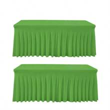 1 pieza Mantel de mesa de tela de espándex blanco, resistente a las arrugas y lavable, se ajusta a mesas de comedor rectangulares, funda elástica para mesa de patio, adecuada para bodas, banquetes, fiestas, estilo Ins de lujo, mantel elástico blanco para hotel, banquete, cumpleaños, conferencia