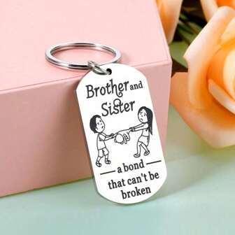 1pc Stocking Stuffers For Brother, White Elephant Gift For Him, Funny Brother Gifts From Sister Gifts For Brother Keychain Christmas Party Gift For Family Secret Santa Gifts