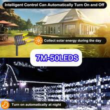 1pc Solar Powered String Lights 20/50/100/200LED, Twinkle 8 Lighting Modes, 22M/12M/7M/5M Outdoor Waterproof Fairy Lights String ,Solar Garlands Courtyard Wedding Christmas Garden Lights,Suitable For Camping, Parties, Halloween Day, Christmas, Holiday ,Weddings, Dances, Birthday ,Yard Stairs, Trees, Houses, Balconies Decoration Halloween Decor Christmas Decoration Thanksgiving Wedding Home Decor Home Decor Fall Decor Autumn Decor Birthday Decorations For Gifts Party Supplies Indoor Outdoor Garden Holiday Festival Decor Wall Decor Halloween Ornaments Christmas Decoration XMAS Decor Christmas Tree Gift Decor Thanksgiving Wedding Home Decor Home Decor Fall Decor Autumn Decor Birthday Decorations For Gifts Party Supplies Indoor Outdoor Garden Holiday Festival Decor Halloween Decor Wall Decor Halloween Ornaments