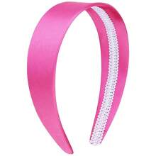 Wecoe Brown Satin Headband Women 1.6 Inch Wide Silk Headband Non Slip Fashion Neutral Colors Plain Hair Band DIY Holiday Hair Accessories For Women Girls Diademas Para Mujer Gifts - Pink 2 - 查看 12