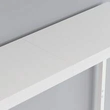 Narrow Console Table MDF Top Metal Frame Slim Small Entryway Table Thin Sofa Table Side Table Display Table For Hallway, Bedroom, Living Room, Foyer - White - View 7
