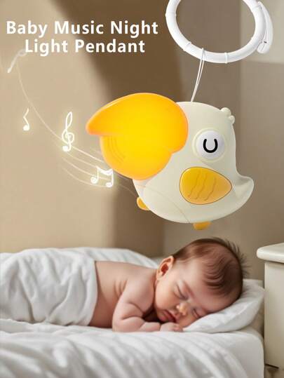 1 peça de luz noturna fofa, música suave para ajudar a dormir, decoração para carrinho de bebê, abajur para dormir no quarto, luz noturna pequena para amamentação, cuidados com os olhos e crianças, abajur de cabeceira