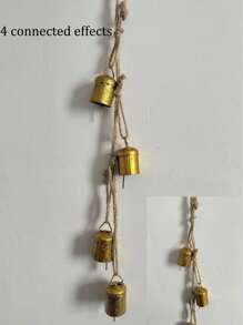 4/1pc Christmas Bell Ornament, Vintage Bronze Design Bell Ornament For Christmas Tree, Door, And Fireplace Decor, Christmas Wreath Accessory, Christmas And New Year Decoration