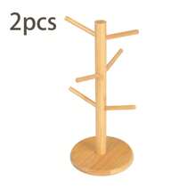 1PC Premium Bamboo Cup Holder Organizer – Space-Saving Kitchen & Office Storage Rack For Coffee Mugs, Pens, Tea Cups | Stylish Home Decor Gift For Housewarming, Weddings, Or Family Use ( Design) Back To School - Multicolor - View 12