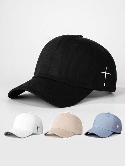 1pc Embroidered X Baseball Cap, Outdoor Sun Protection Casual Hat Suitable For Boys And Girls, Spring/Autumn Travel, Beach, Vacation
