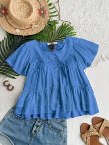 Women Blouses & Shirts - 藍色 - 查看 3